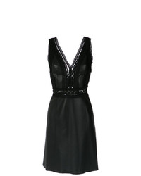 Черное кожаное платье-футляр от Nk