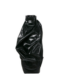 Черное кожаное платье-футляр от Rick Owens