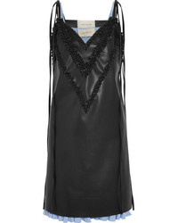 Черное кожаное платье от Cédric Charlier