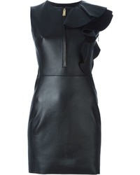 Черное кожаное платье от Dsquared2