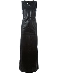 Черное кожаное платье от McQ by Alexander McQueen