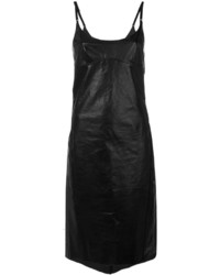 Черное кожаное платье от Nina Ricci