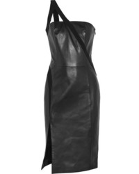 Черное кожаное платье от Thierry Mugler