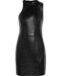 Черное кожаное платье от Versace