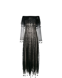 Черное кружевное вечернее платье от Alexander McQueen