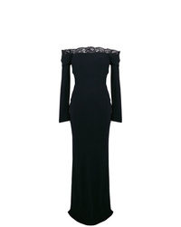 Черное кружевное вечернее платье от Alexander McQueen