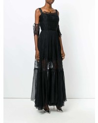 Черное кружевное вечернее платье от Maria Lucia Hohan