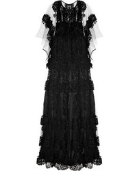 Черное кружевное вечернее платье от Dolce & Gabbana