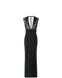 Черное кружевное вечернее платье от Emanuel Ungaro