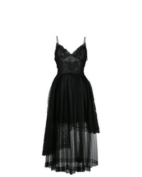 Черное кружевное вечернее платье от Ermanno Scervino