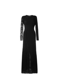 Черное кружевное вечернее платье от Fausto Puglisi