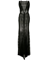 Черное кружевное вечернее платье от J. Mendel