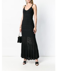 Черное кружевное вечернее платье от Versace