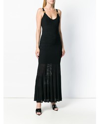 Черное кружевное вечернее платье от Versace