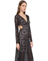 Черное кружевное вечернее платье от Temperley London