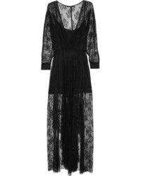 Черное кружевное вечернее платье от Maje