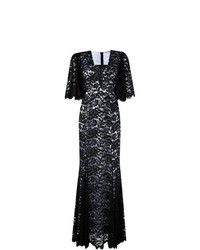 Черное кружевное вечернее платье от Martha Medeiros