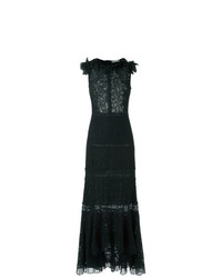 Черное кружевное вечернее платье от Martha Medeiros