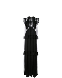Черное кружевное вечернее платье от Vera Wang