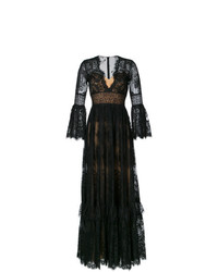 Черное кружевное вечернее платье от Zuhair Murad