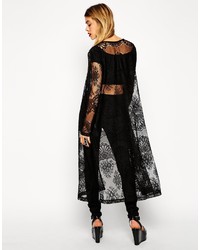 Черное кружевное кимоно от Asos
