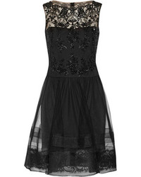 Черное кружевное коктейльное платье от Notte by Marchesa