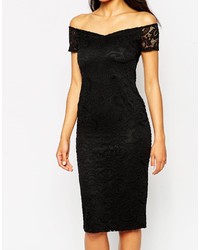 Черное кружевное облегающее платье от Asos
