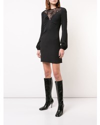 Черное кружевное облегающее платье от Roberto Cavalli
