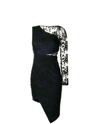 Черное кружевное облегающее платье от Three floor