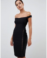 Черное кружевное облегающее платье от Vesper