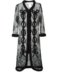 Женское черное кружевное пальто от Christian Dior