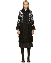 Женское черное кружевное пальто от Comme des Garcons