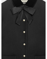 Женское черное кружевное пальто от Gucci