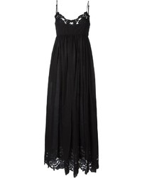 Черное кружевное платье-макси от P.A.R.O.S.H.