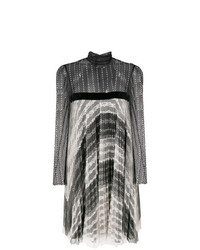 Черное кружевное платье-миди со складками от Philosophy di Lorenzo Serafini