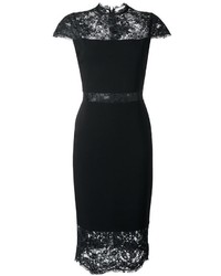 Черное кружевное платье-миди от Alice + Olivia