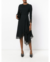 Черное кружевное платье-миди от Givenchy