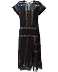 Черное кружевное платье-миди от No.21