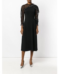 Черное кружевное платье-миди от Christopher Kane