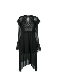 Черное кружевное платье-миди от Philosophy di Lorenzo Serafini