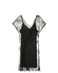 Черное кружевное платье прямого кроя от Dvf Diane Von Furstenberg