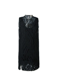Черное кружевное платье прямого кроя от N°21