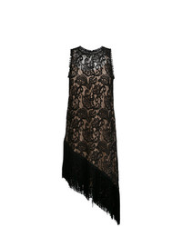 Черное кружевное платье прямого кроя от Nk