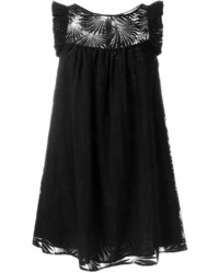 Черное кружевное платье прямого кроя от Paul & Joe