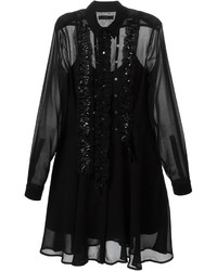 Черное кружевное платье-рубашка от Diesel