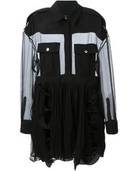 Черное кружевное платье-рубашка от Ungaro
