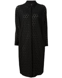 Черное кружевное платье-рубашка от Zero Maria Cornejo