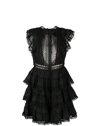 Черное кружевное платье с пышной юбкой от Zimmermann