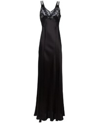 Черное кружевное платье с украшением от Givenchy