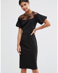Черное кружевное платье-футляр от Asos